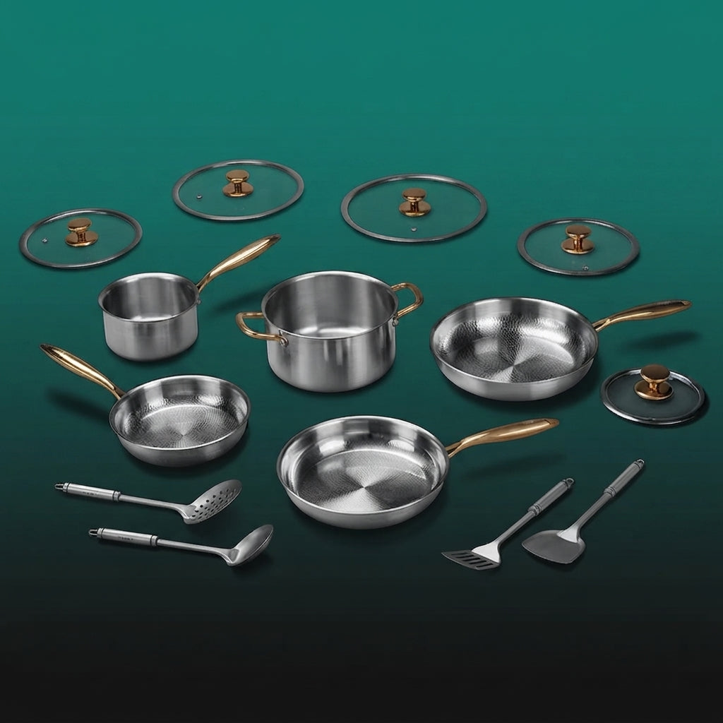 Complete Classic Titanium Cookware Set (14 Piece)