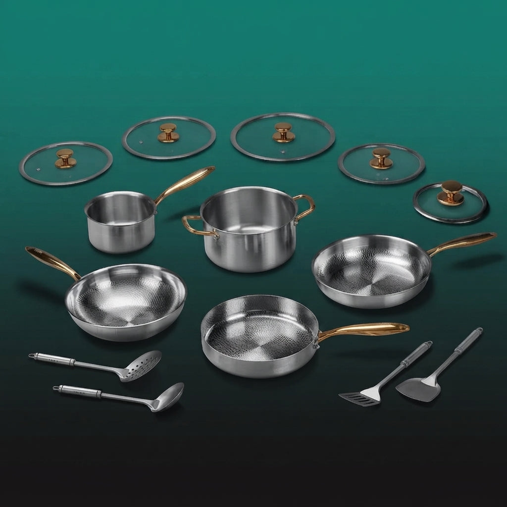 Complete Signature Titanium Cookware Set (14 Piece)