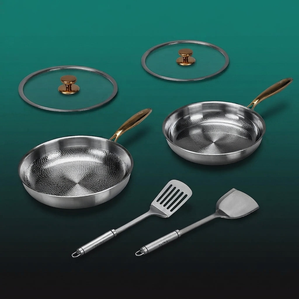 Koretitanium Pure Titanium Classic Pan Complete Set (6 Piece)
